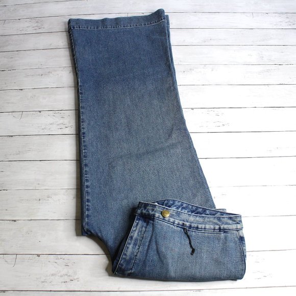 Venezia Lane Bryant Women's Wide Leg Trouser Denim Blue Jeans Plus - Picture 1 of 5